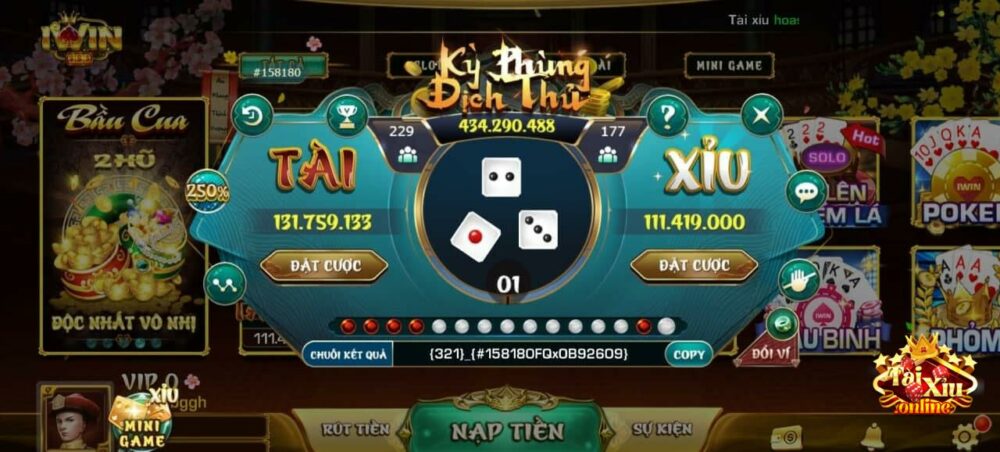 App tài xỉu iWin Club có giao diện thiết kế dễ nhìn