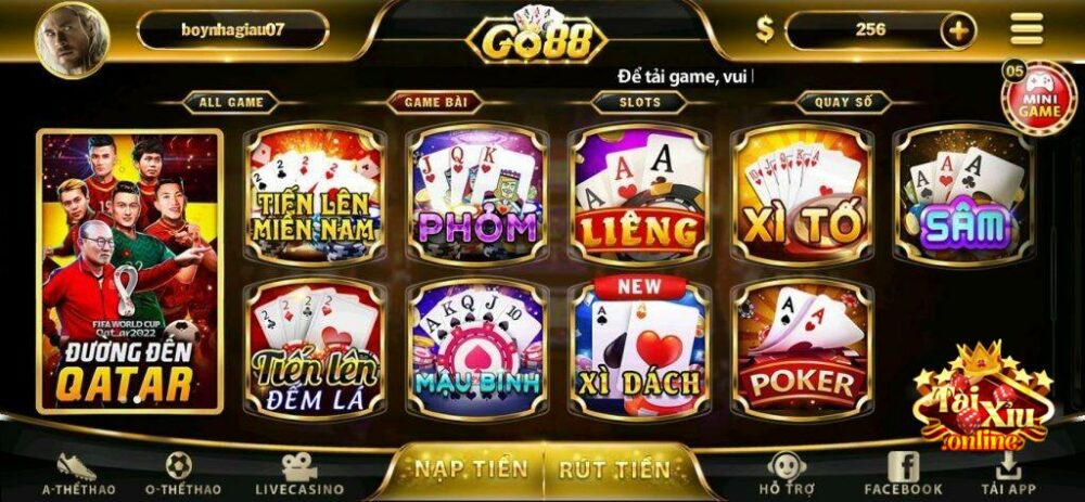 Những sản phẩm cổng game Go88 cung cấp 