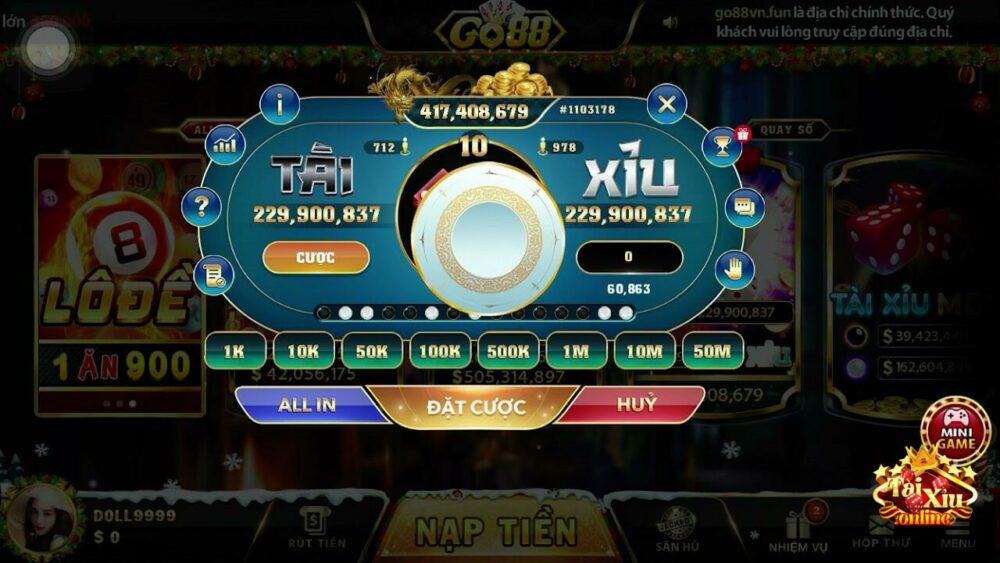 Trò chơi tài xỉu Go88 được nhiều game thủ đánh giá cao