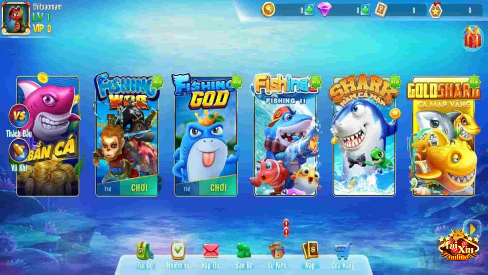 Những trò chơi có tại cổng game Bắn Cá 5 Sao